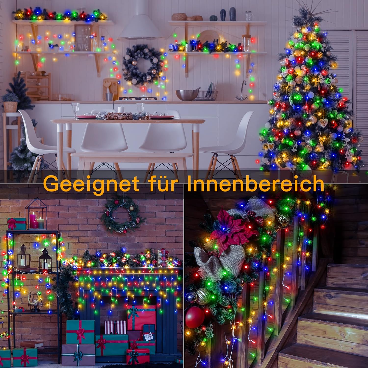 Perdea de luminițe Ollny 486 LED | 12m | Lumină multicolor, interconectabile - imagine 5
