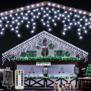 Perdea de luminițe Ollny 396 LED | 9,7m | Lumină albă-rece, interconectabile