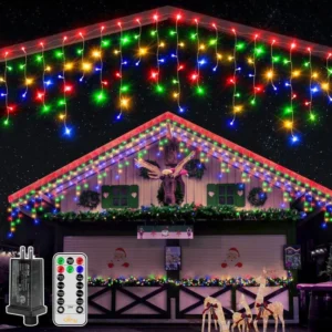 Perdea de luminițe Ollny 396 LED | 9,7m | Lumină multicolor, interconectabile
