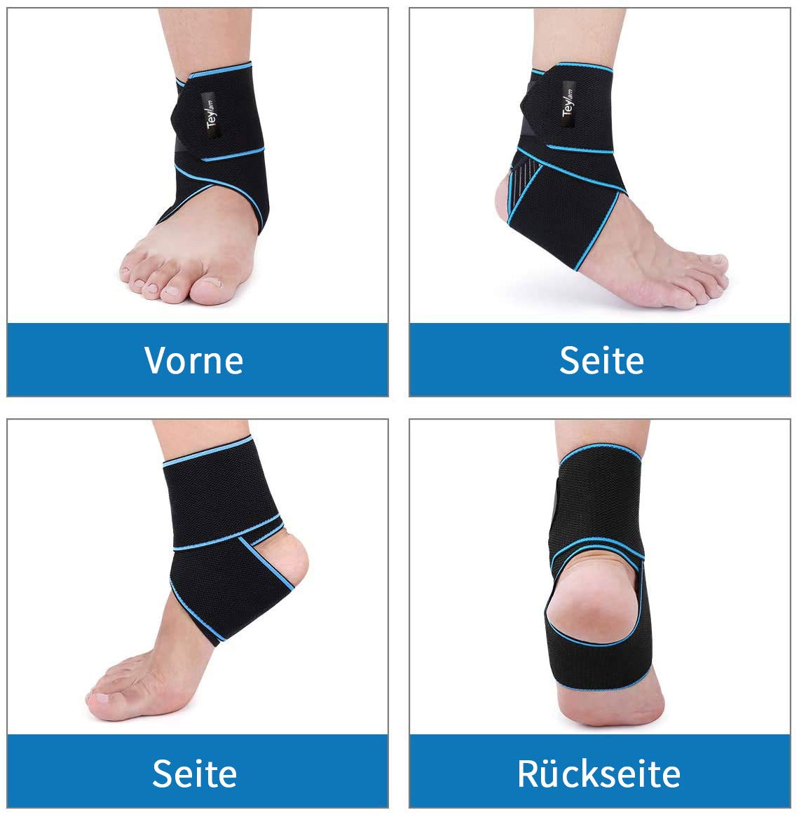 Bandaj de glezna reglabil si flexibil, Teylam - imagine 5