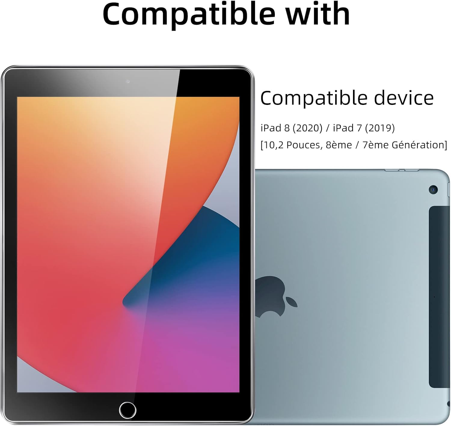 Folie pentru iPad gen. 7/8/9 10.2'' de sticlă temperată, cu instrument de aliniere, New'c - imagine 4