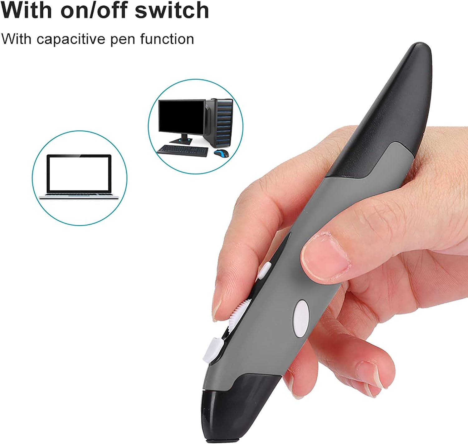 Mouse Wireless Tip Stilou Optic, 2.4GHz Reîncărcabil, PR 03 - imagine 5