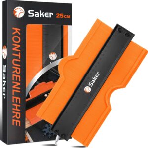 Sablon de copiere pentru contur neregulat 25cm, cu blocare, Saker