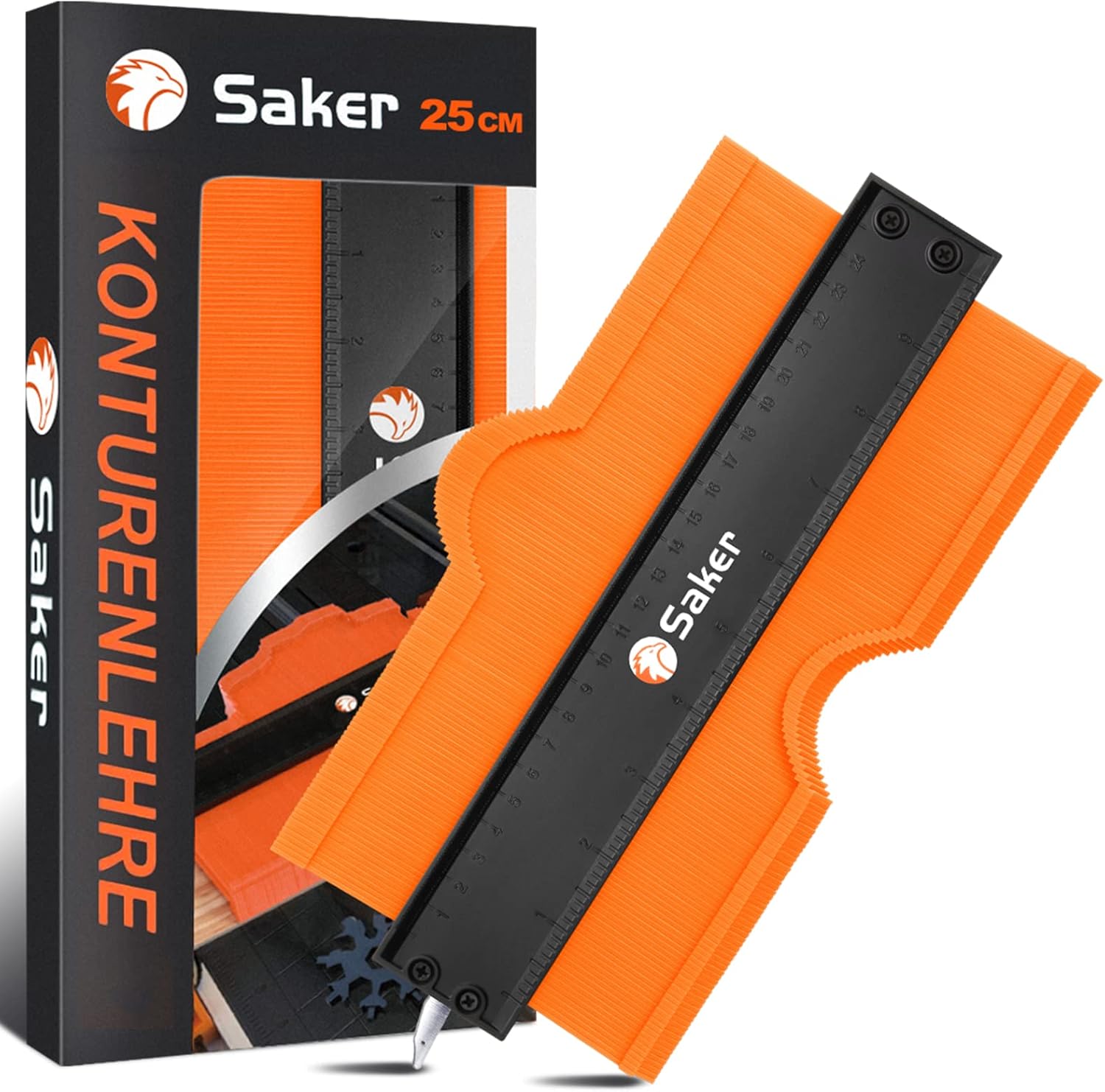 Sablon de copiere pentru contur neregulat 25cm, cu blocare, Saker