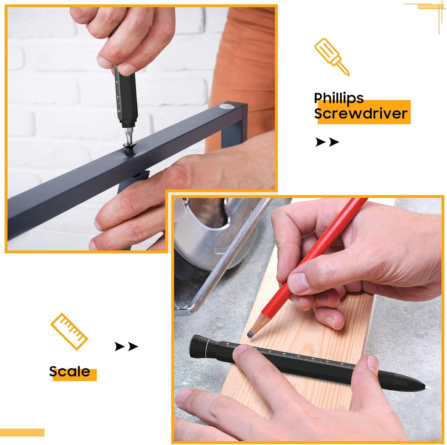 Stilou Multifuncțional 13 în 1 – Instrument utilitar compact, ideal pentru bărbați, cu 13 funcții esențiale - imagine 5