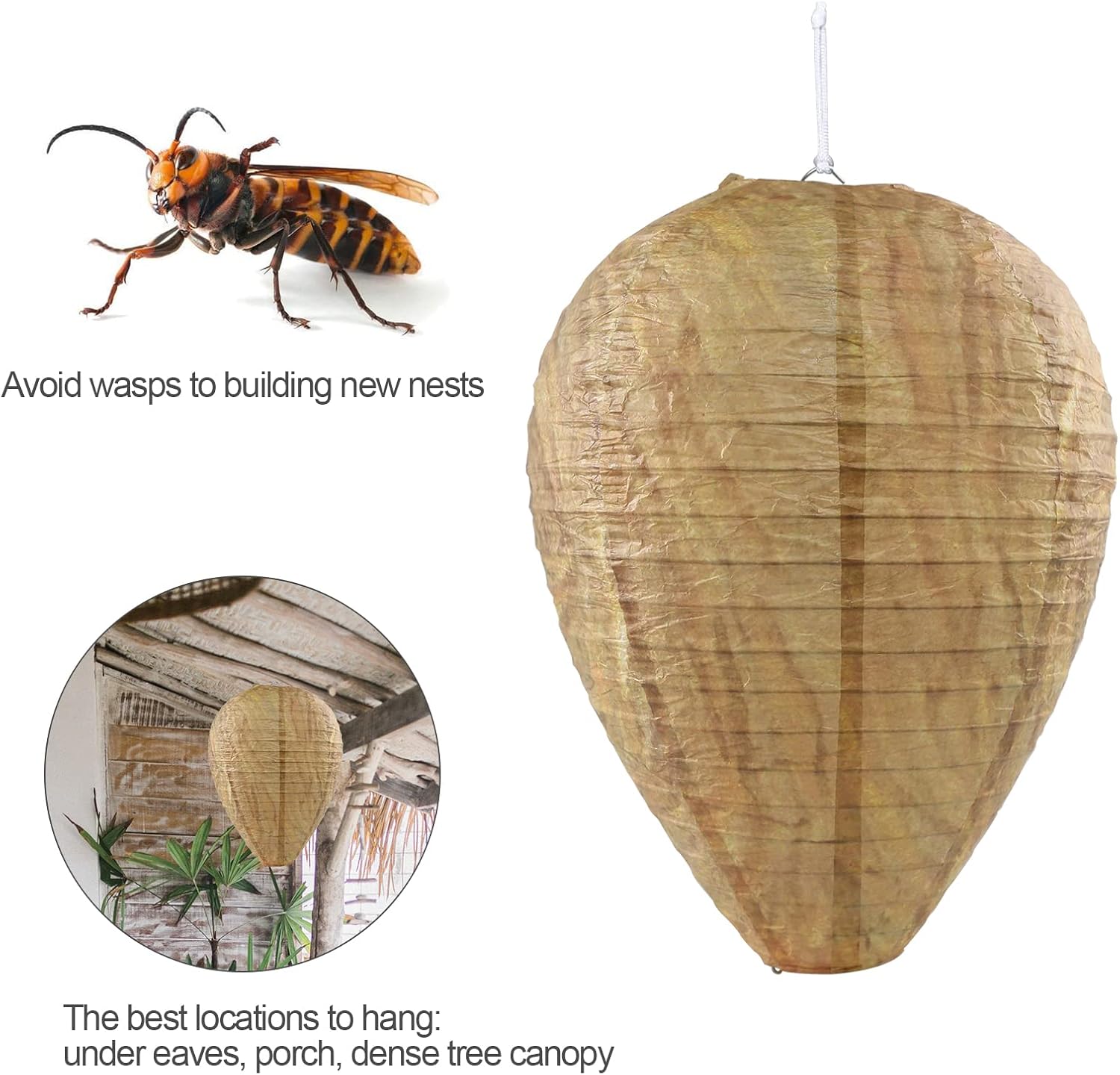 Cuib fals pentru viespi impermeabil, împotriva albinelor și insectelor, set 4 - imagine 2
