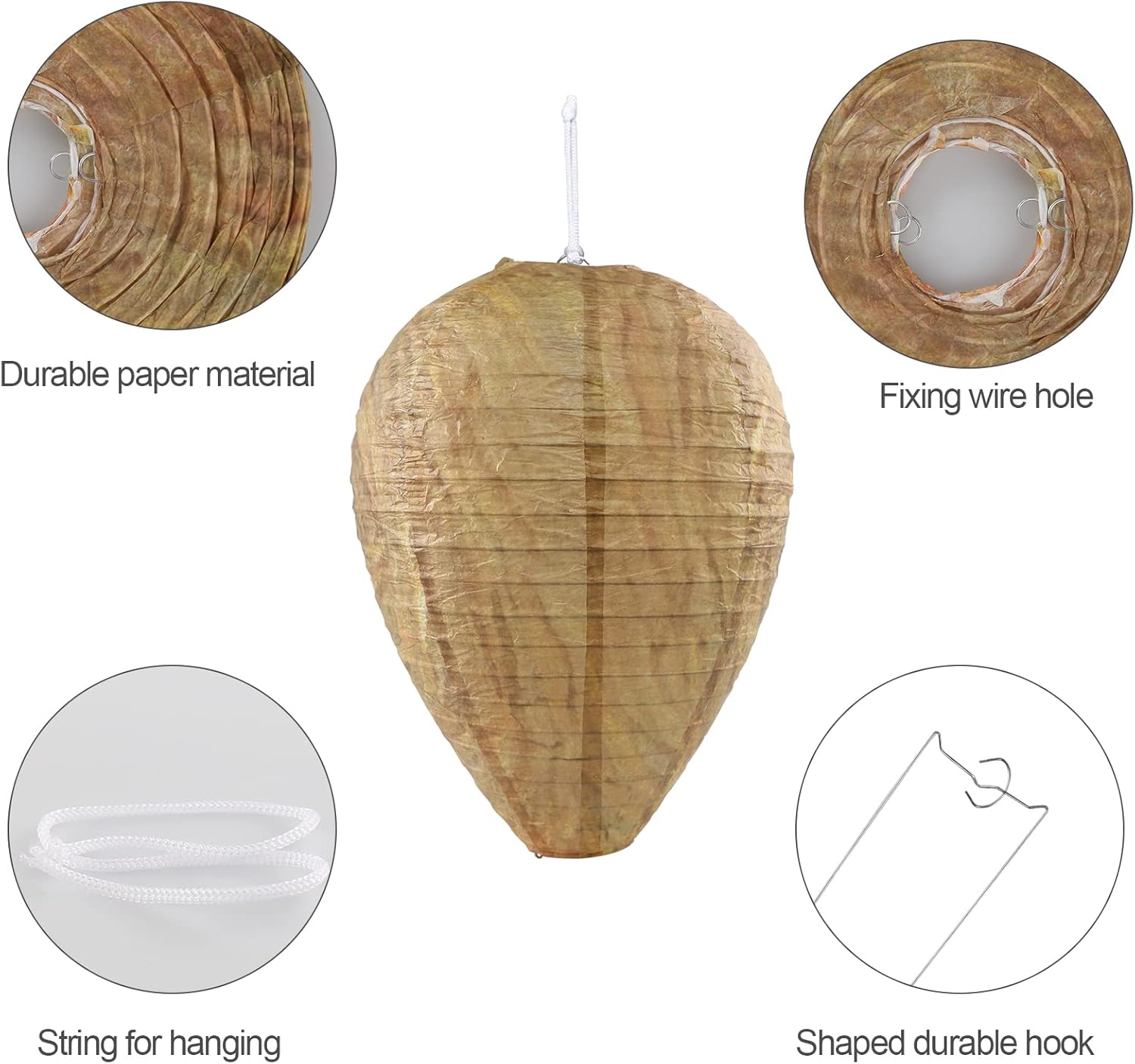 Cuib fals pentru viespi impermeabil, împotriva albinelor și insectelor, set 4 - imagine 5