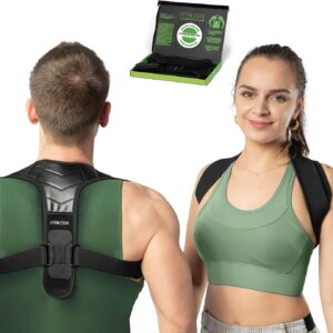 Corector de postura pentru spate cu benzi elastice corpodinamice, Fitnesix Flex-Back
