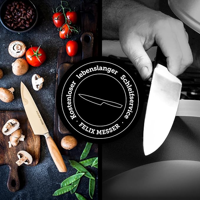 Cuțit Santoku cu mâner din lemn de măslin Felix Solingen S Olive - imagine 6