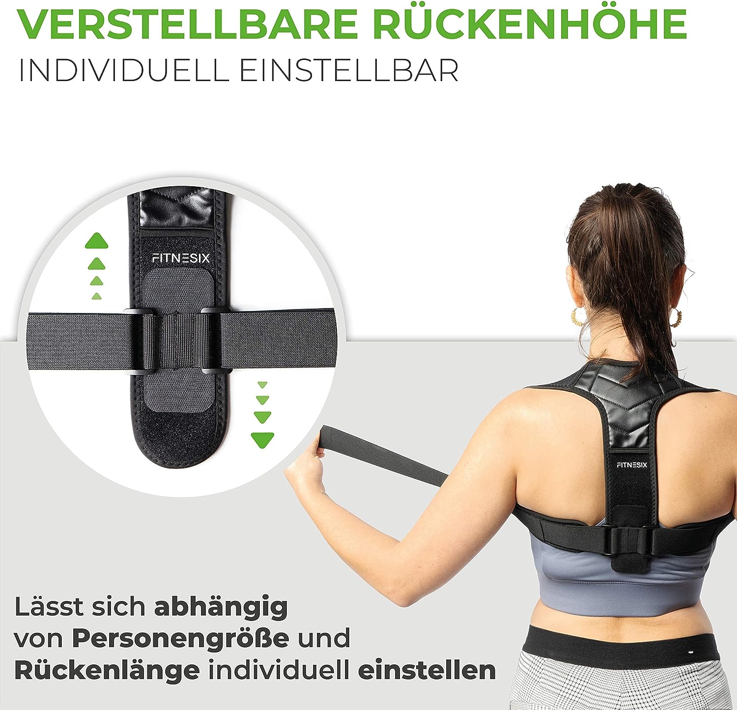 Corector de postura pentru spate cu benzi elastice corpodinamice, Fitnesix Flex-Back - imagine 3