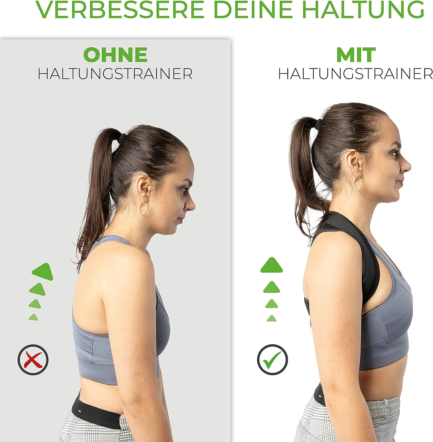 Corector de postura pentru spate cu benzi elastice corpodinamice, Fitnesix Flex-Back - imagine 5