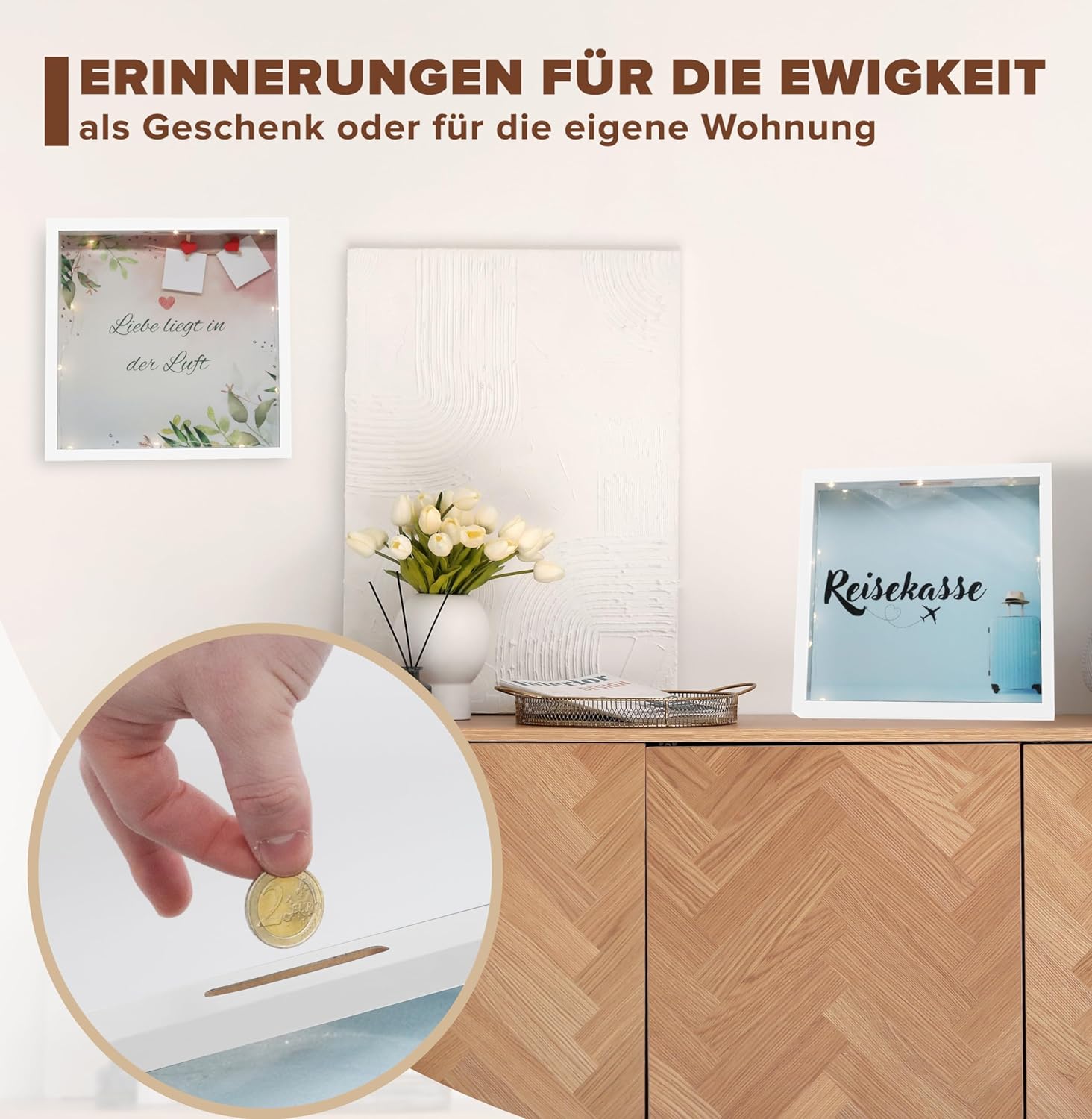 Ramă 3D Iluminată, personalizabilă pentru cadouri, decorațiuni și proiecte DIY, Frameloom - imagine 5