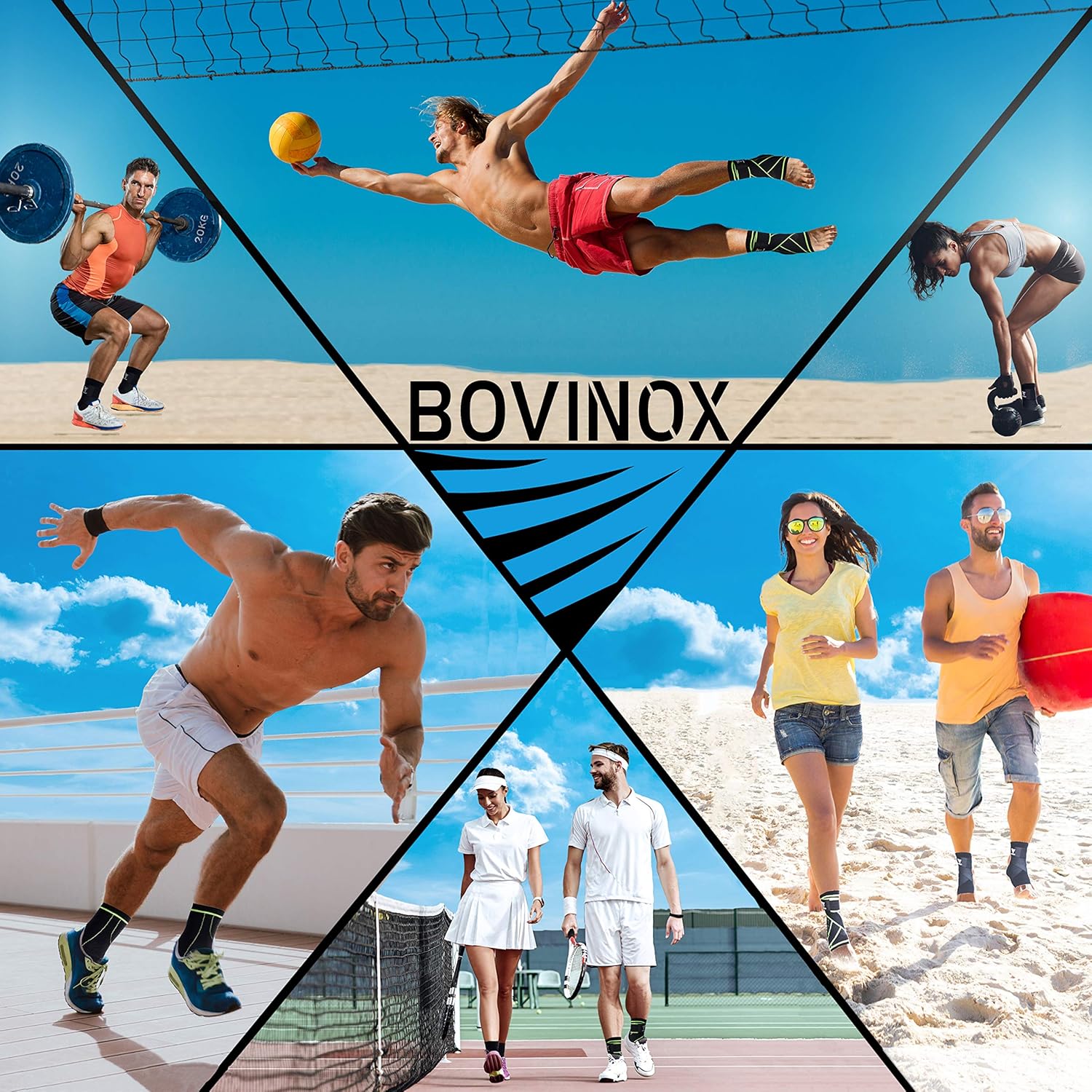 Bandaj pentru stabilizarea gleznei, cu bandă suplimentară și înfășurare pentru picior Bovinox - imagine 7