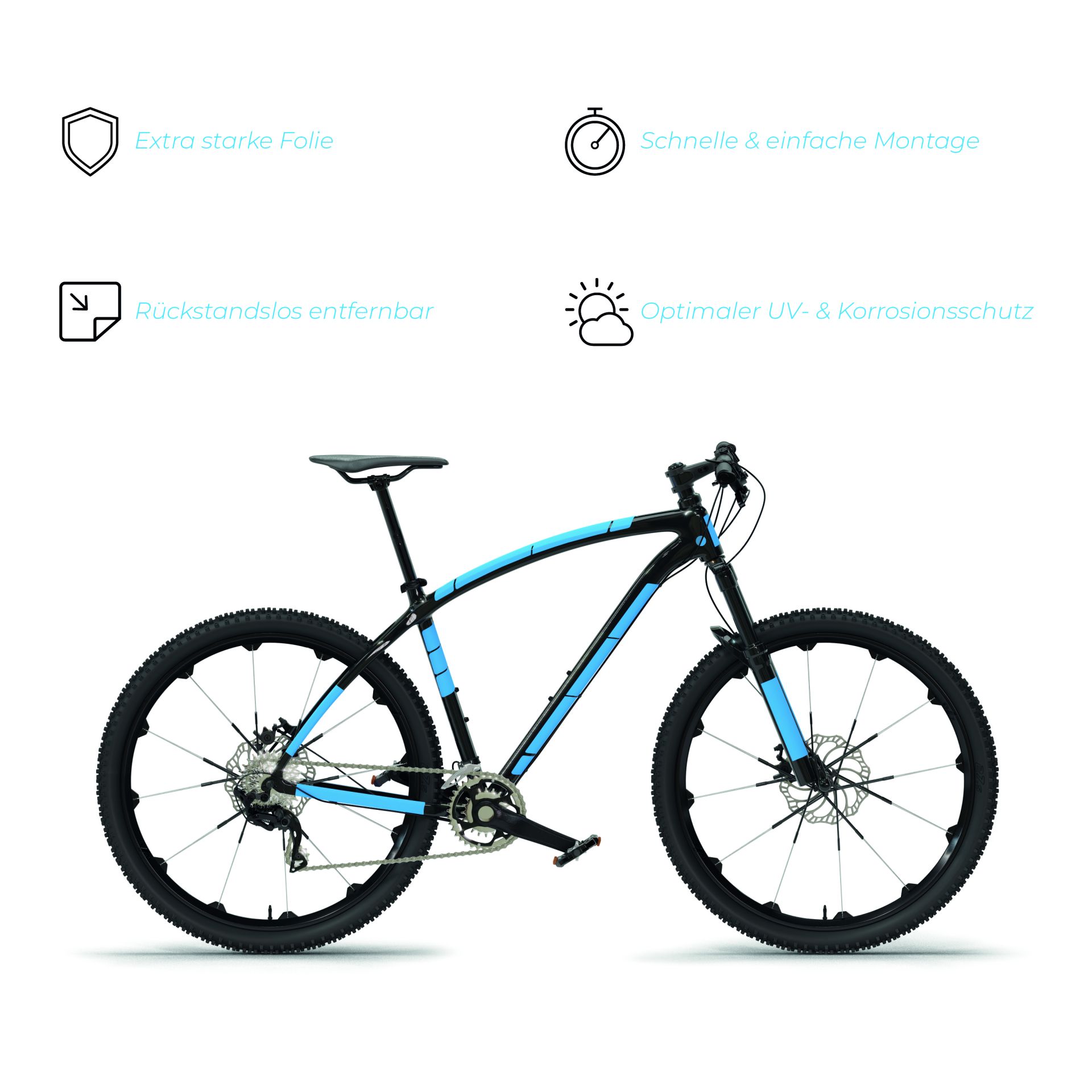 Folie de protecție pentru bicicletă împotriva zgârieturilor, Blackshell - imagine 4