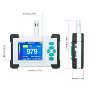 Detector de calitatea aerului cu monitorizare CO2, portabil