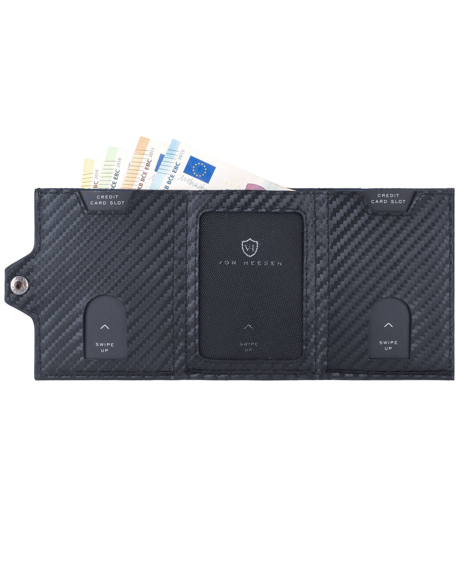 Portofel slim din piele cu protectie RFID, Von Heesen