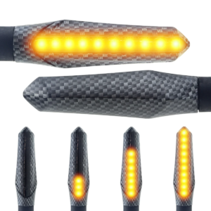 Semnalizari LED pentru motocicleta Area 1, cu aspect carbon, Set 4