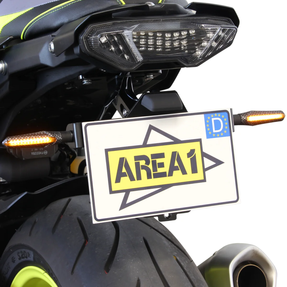 Semnalizari LED pentru motocicleta Area 1, cu aspect carbon, Set 4 - imagine 4
