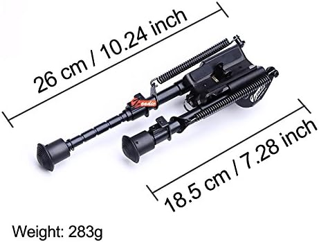 Bipod extensibil pentru armă cu suport pentru curea, Zeadio - imagine 5