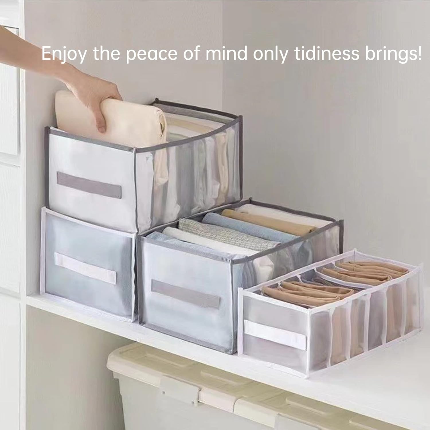 Organizator de sertar pentru lenjerie și șosete, set 3 - imagine 5