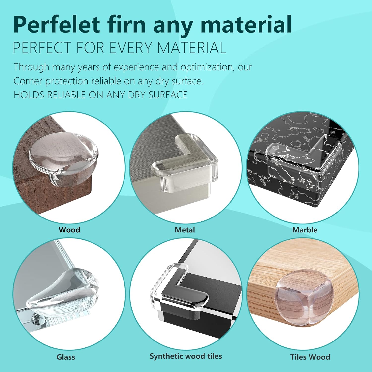 Protecție pentru margini și colțuri de mobilier transparente, set 18 - imagine 2