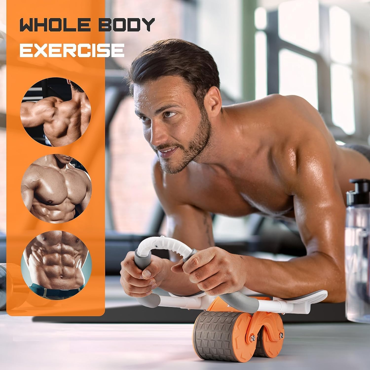 Roată de exerciții pentru abdomen cu revenire automată - imagine 2