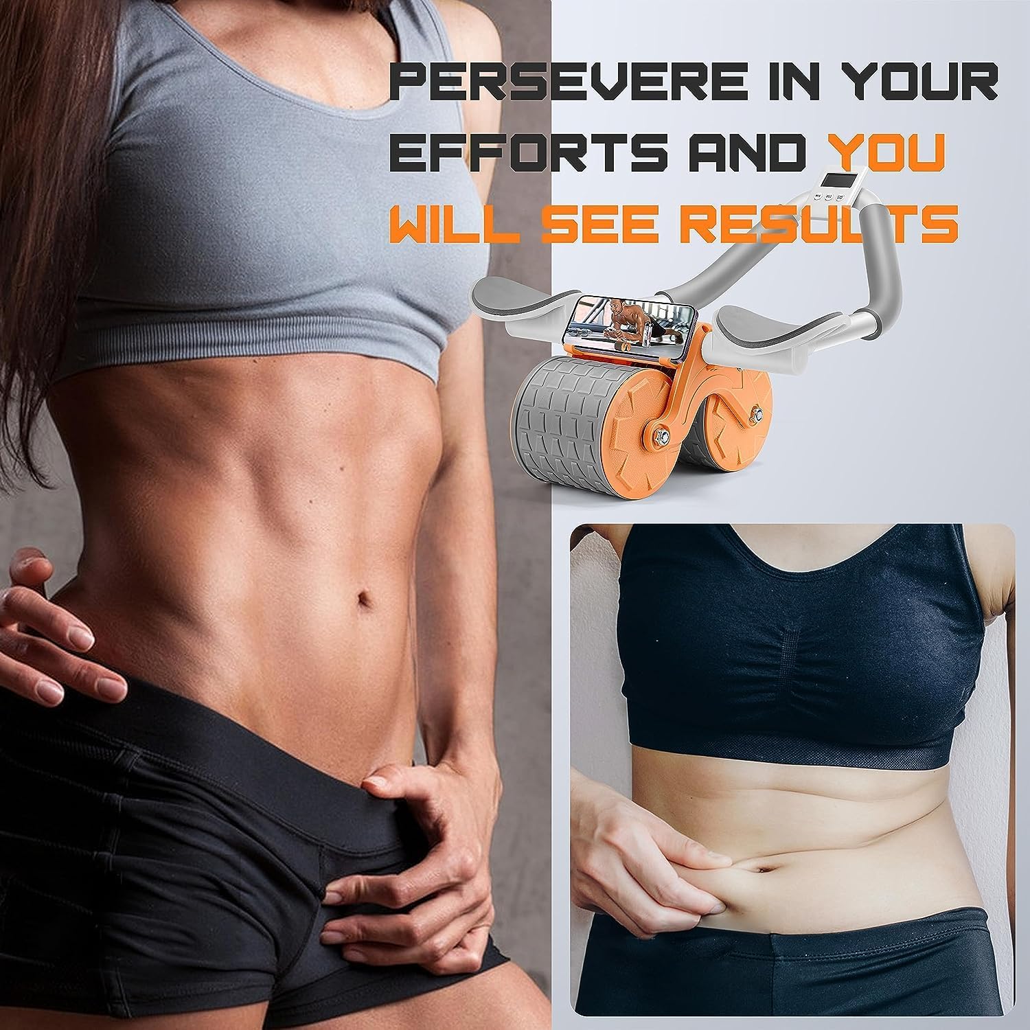 Roată de exerciții pentru abdomen cu revenire automată - imagine 4