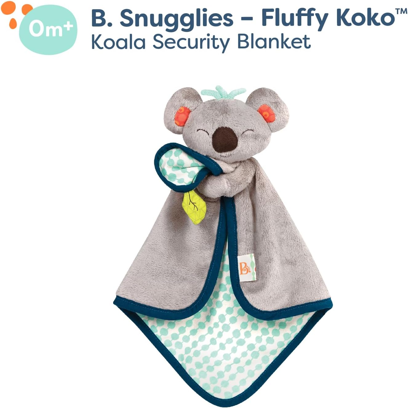 Jucarie de plus urs Koala cu mini paturica, B.Toys - imagine 2
