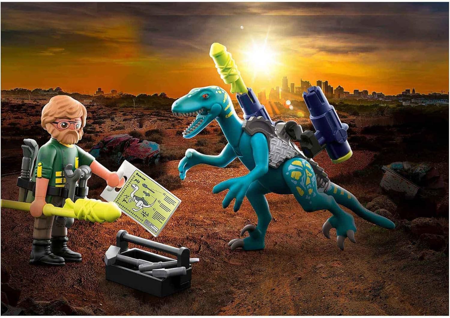 Playmobil Dino Rise - Unchiul Rob pregatit pentru batalie, 70629 - imagine 6
