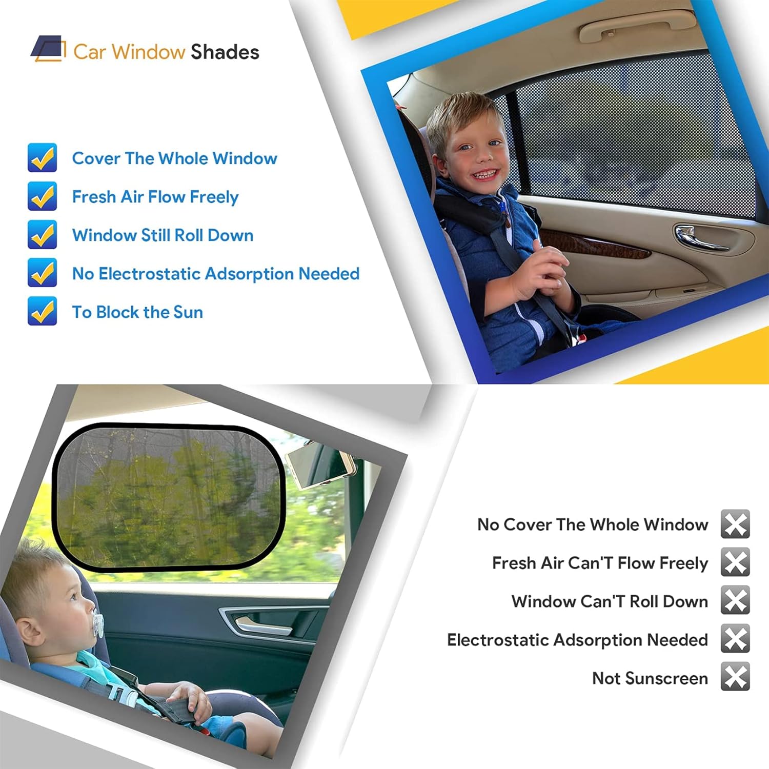 Protectie solara auto elastica pentru geamuri Ayaco, set 2 - imagine 6