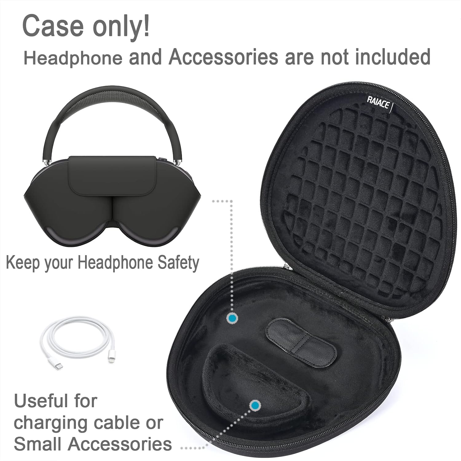 Husă de protecție pentru Apple AirPods Max & accesorii, Raiace - imagine 2