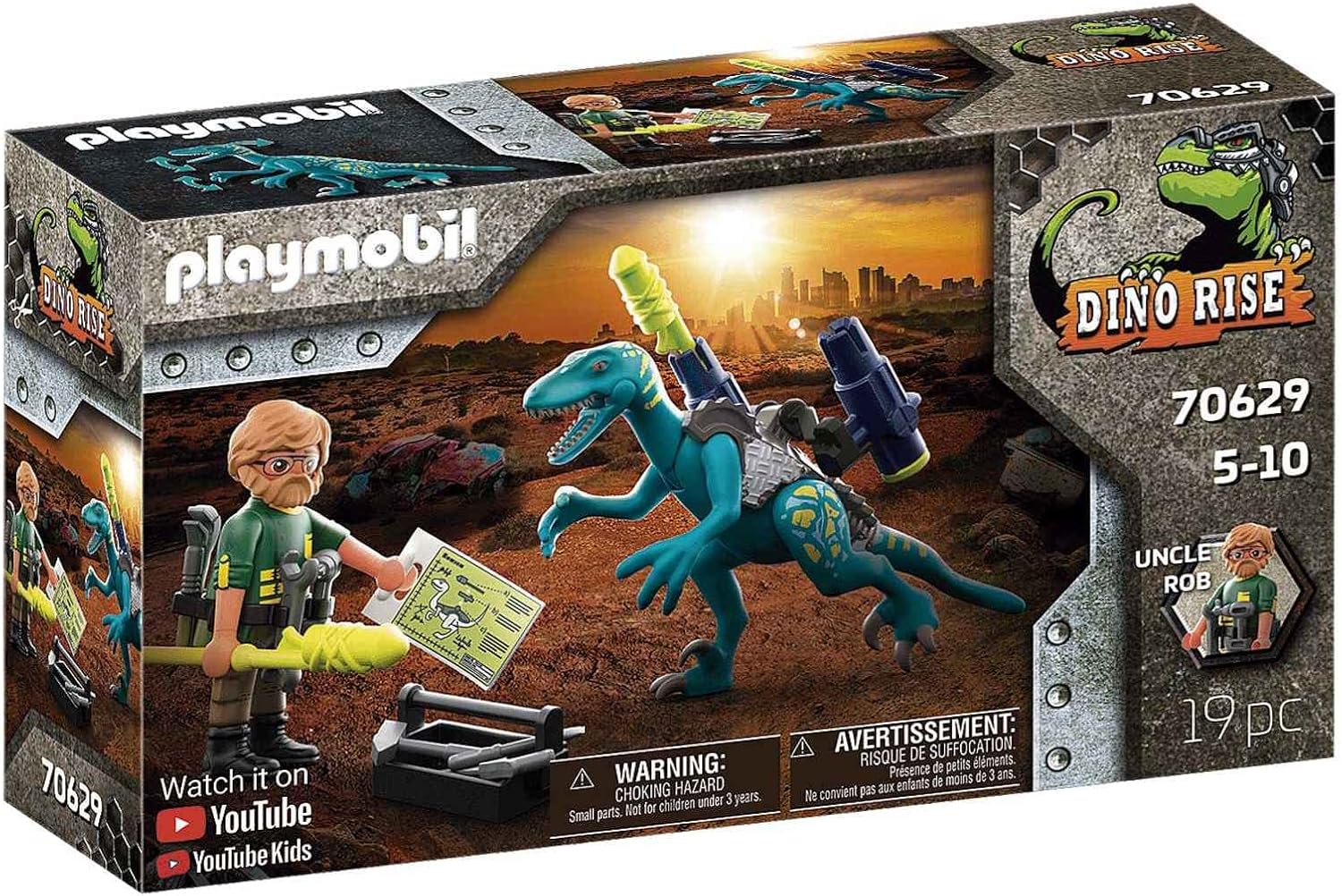 Playmobil Dino Rise - Unchiul Rob pregatit pentru batalie, 70629