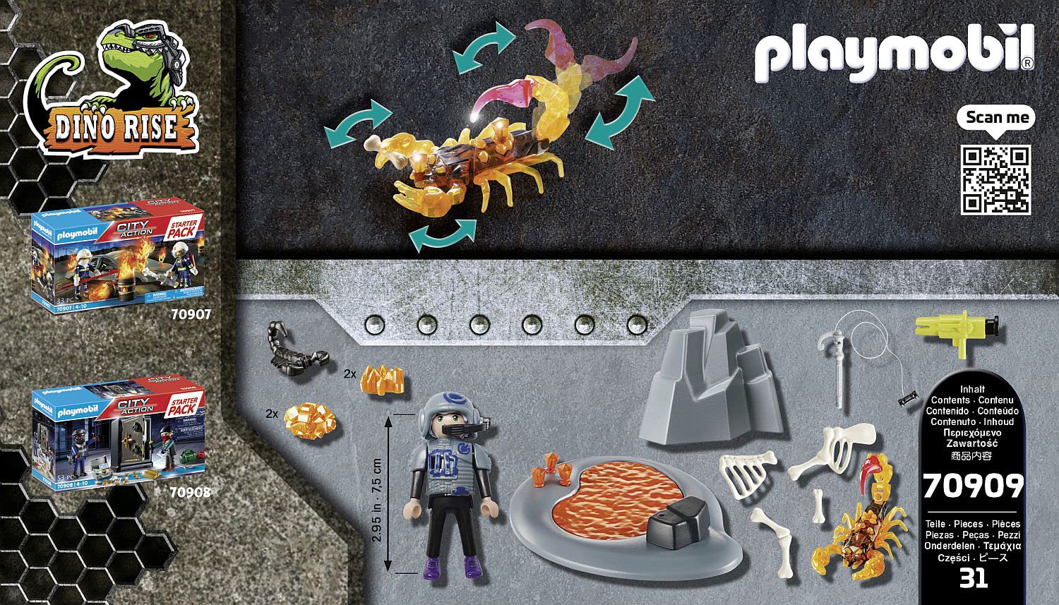 Playmobil Dino Rise - Lupta impotriva scorpionului de foc, 70909 - imagine 4