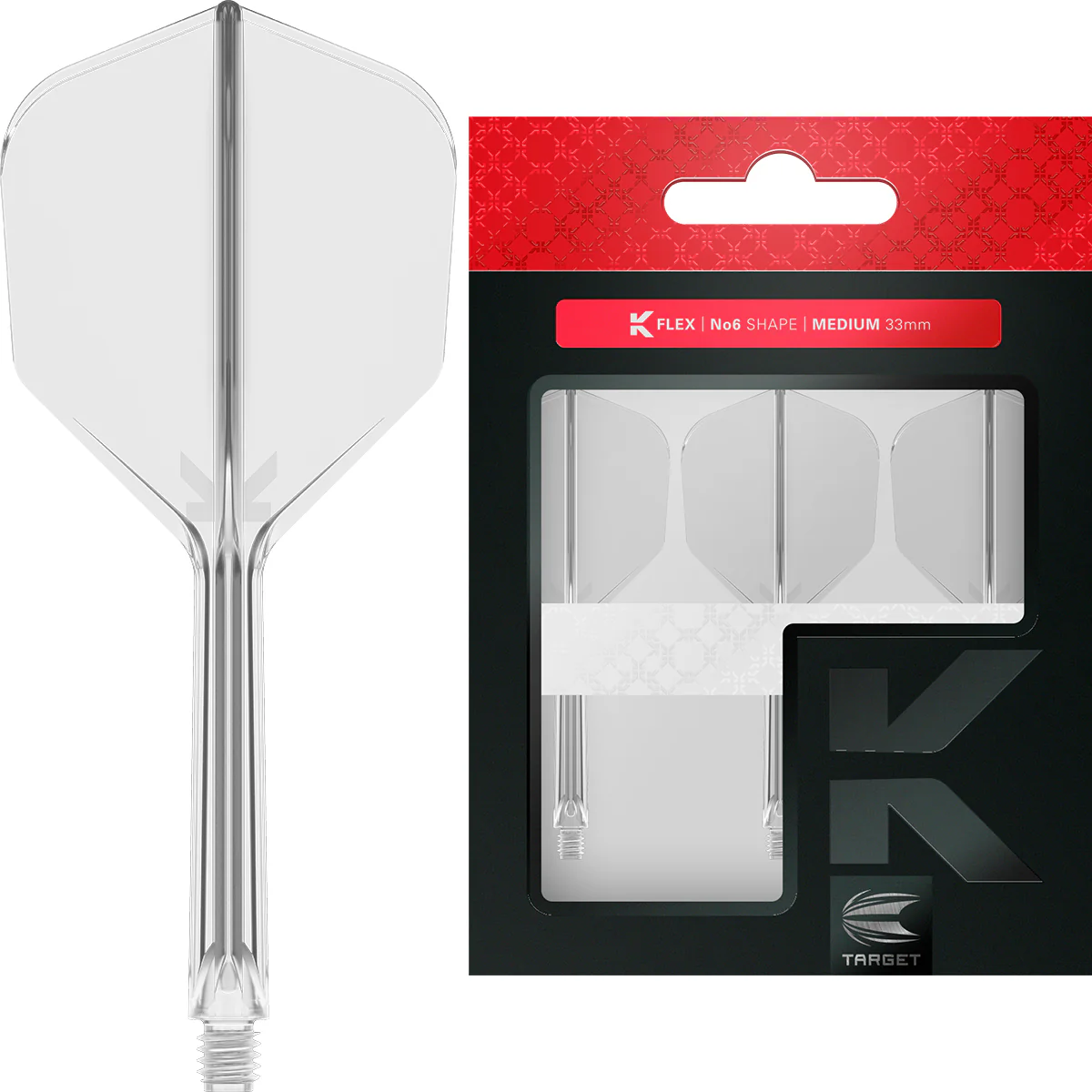 Fluturași și tijă de darts K-Flex No6 by Target, short (19mm), set 3 - imagine 6