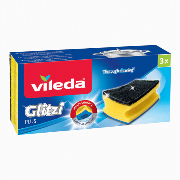 Burete de vase Vileda Glitzi Plus, set 3