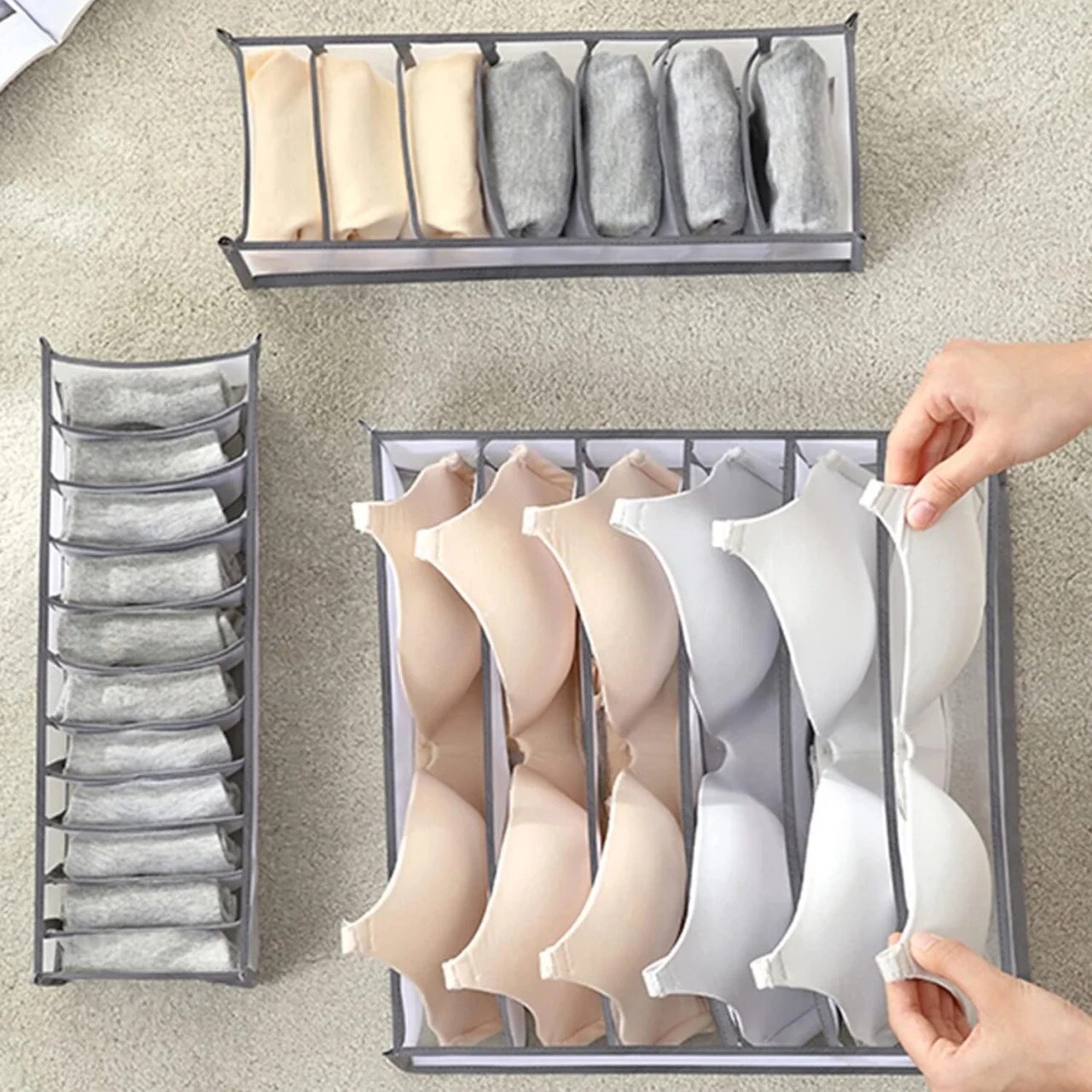 Organizator de sertar pentru lenjerie și șosete, set 3 - imagine 3