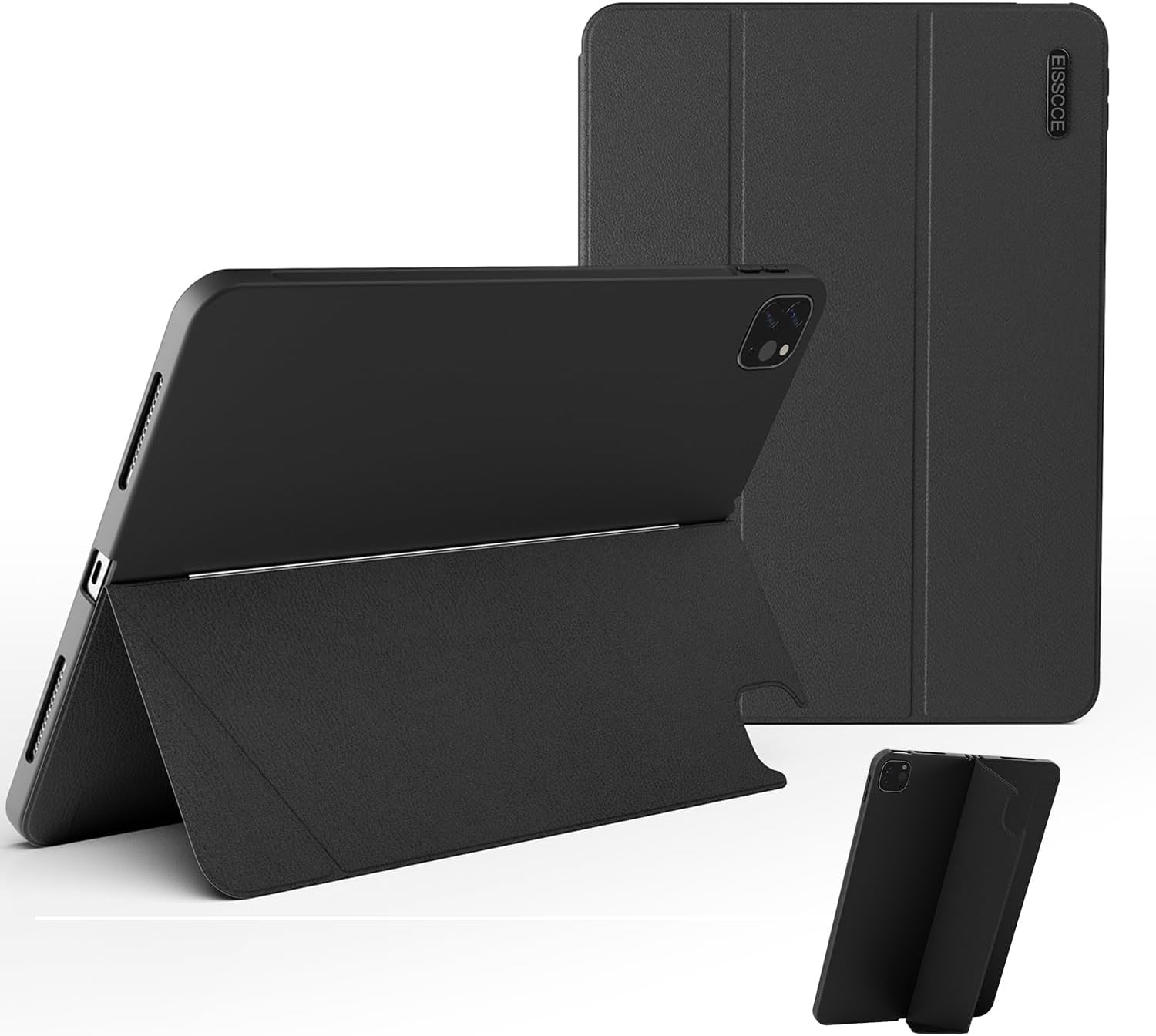 Husă iPad Pro 12.9" Eisscce detașabilă, stand incorporat, negru