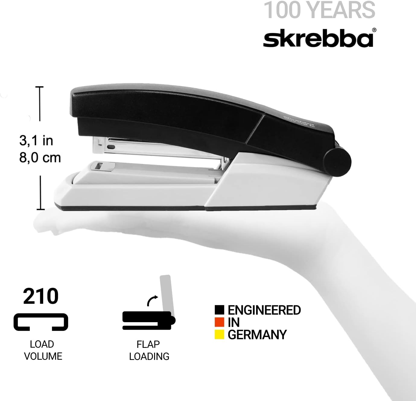 Capsator cu design plat pentru economisirea spatiului Skrebba