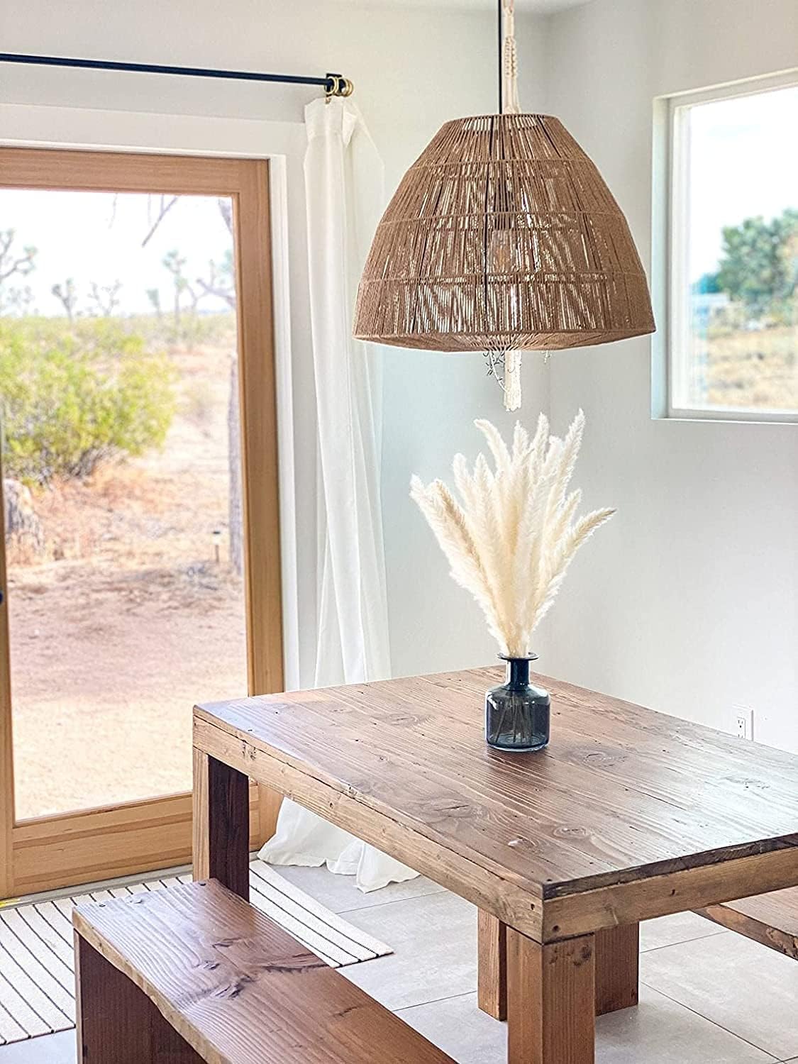 60 Fire de Pampas Uscat Alb pentru Decor - imagine 4