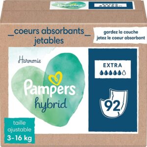 Pampers Hybrid Harmonie – Inserții absorbante pentru scutece reutilizabile, set 92
